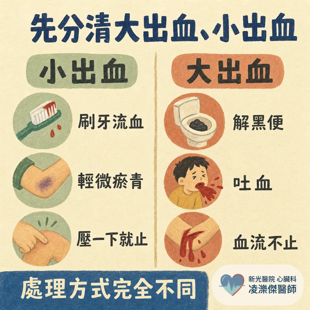 吃抗凝血劑後出血怎麼辦？分清大出血與小出血，該不該停藥 圖卡 2