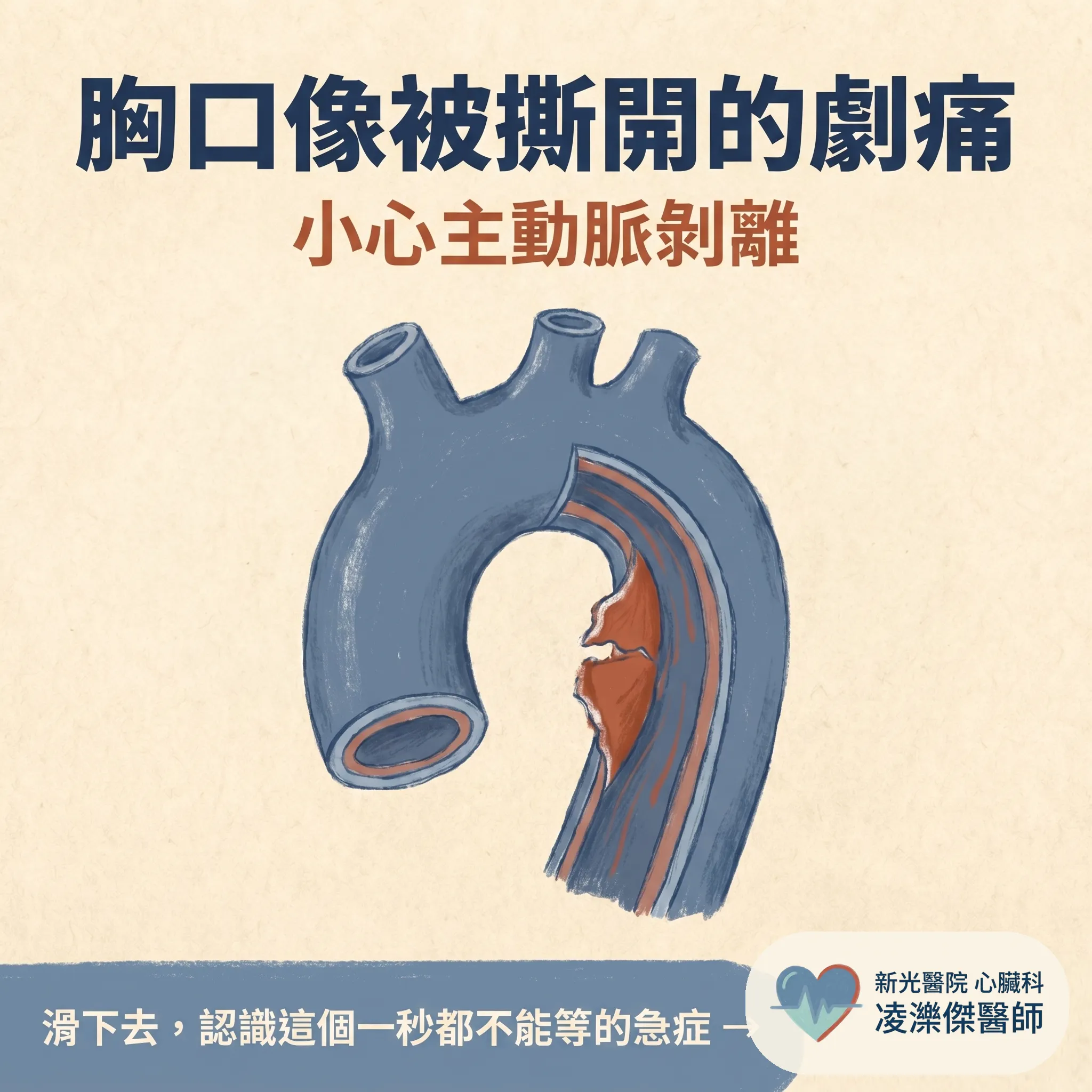 主動脈剝離:突然撕裂般的劇烈胸痛,一秒都不能等 圖卡 1