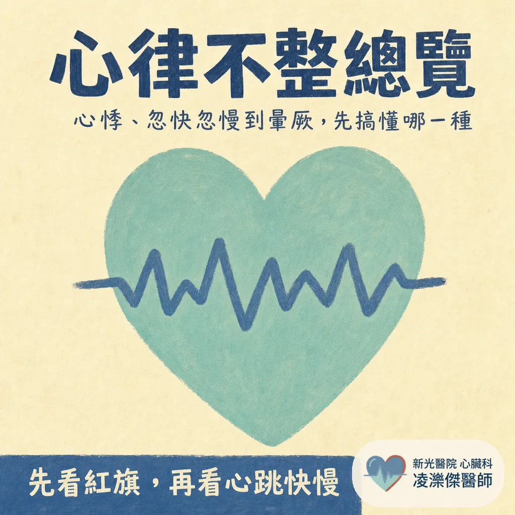 心律不整總覽：心悸、心跳忽快忽慢到暈厥，我該掛哪一種、看哪個門診 圖卡 1