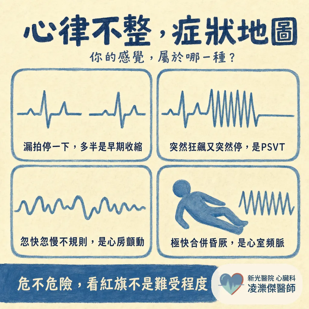 心律不整總覽：心悸、心跳忽快忽慢到暈厥，我該掛哪一種、看哪個門診 圖卡 2