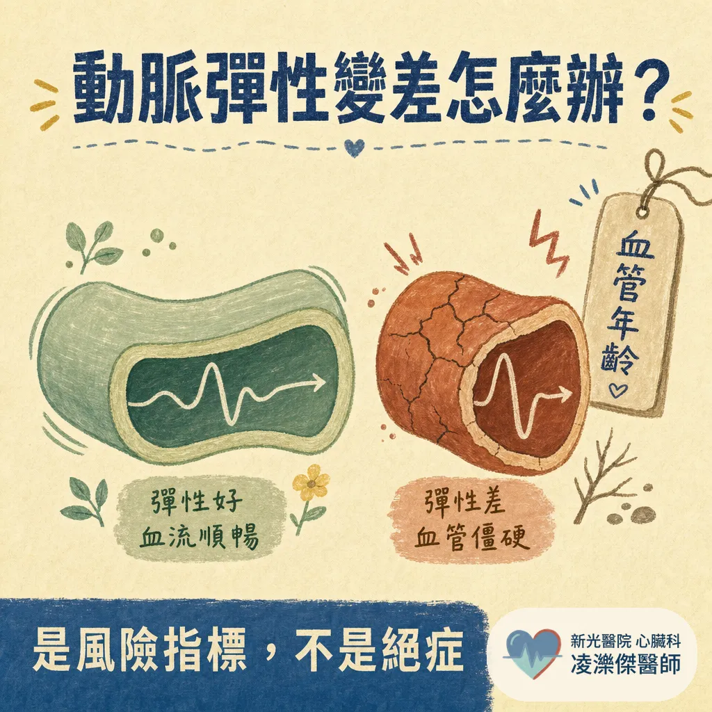 健康檢查說動脈彈性變差、血管年齡偏高，該怎麼辦？ 圖卡 1