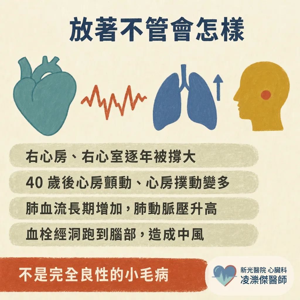 健檢聽到心雜音，才發現心房中膈缺損？成年才抓到的心臟「破洞」該不該關，心臟科醫師說清楚 圖卡 4