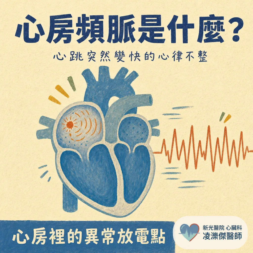 心房頻脈是什麼?認識這種心跳突然變快的心律不整 圖卡 1