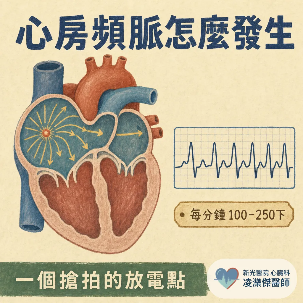 心房頻脈是什麼？認識這種心跳突然變快的心律不整 圖卡 2