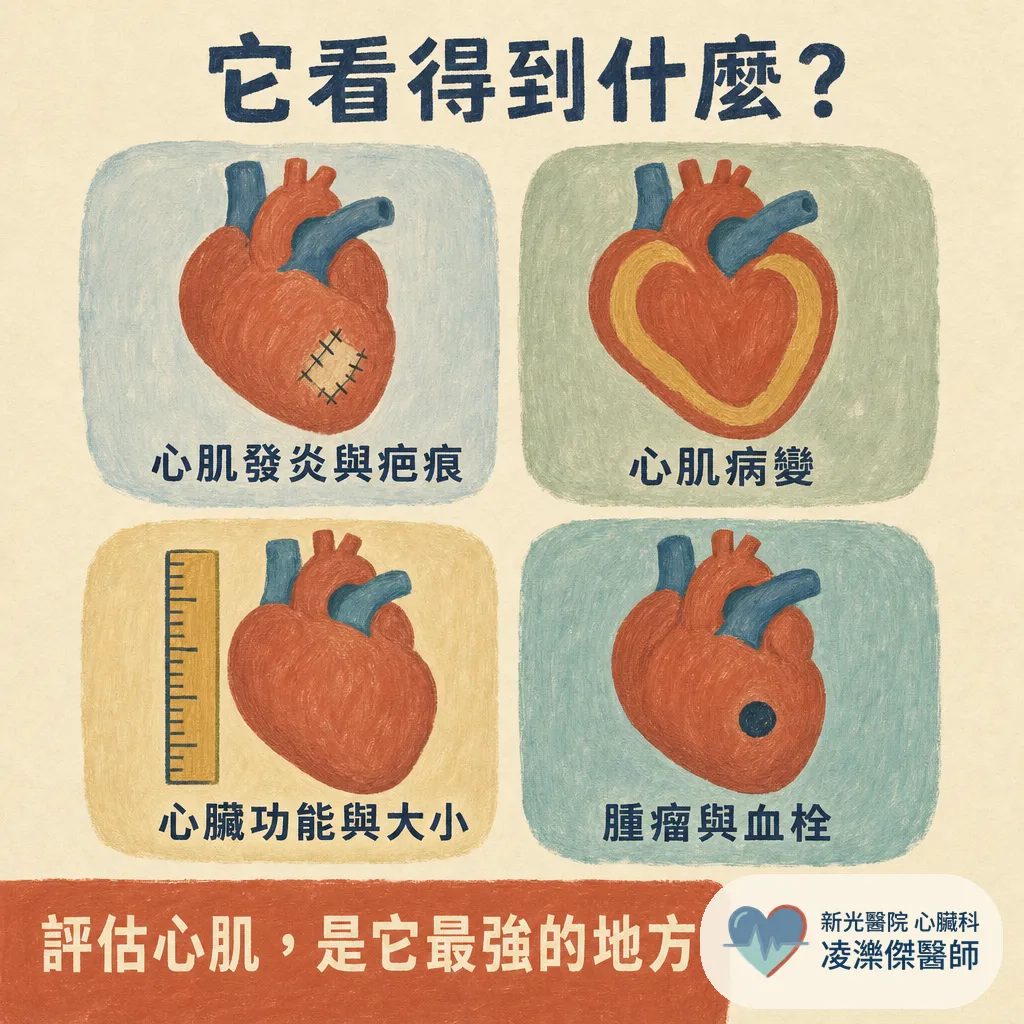 心臟核磁共振（Cardiac MRI）是什麼？什麼情況需要做、檢查流程與注意事項 圖卡 2