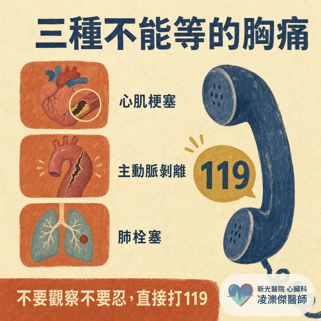 胸痛的原因有哪些?從最危險到最常見,一頁看懂怎麼分辨 圖卡 2