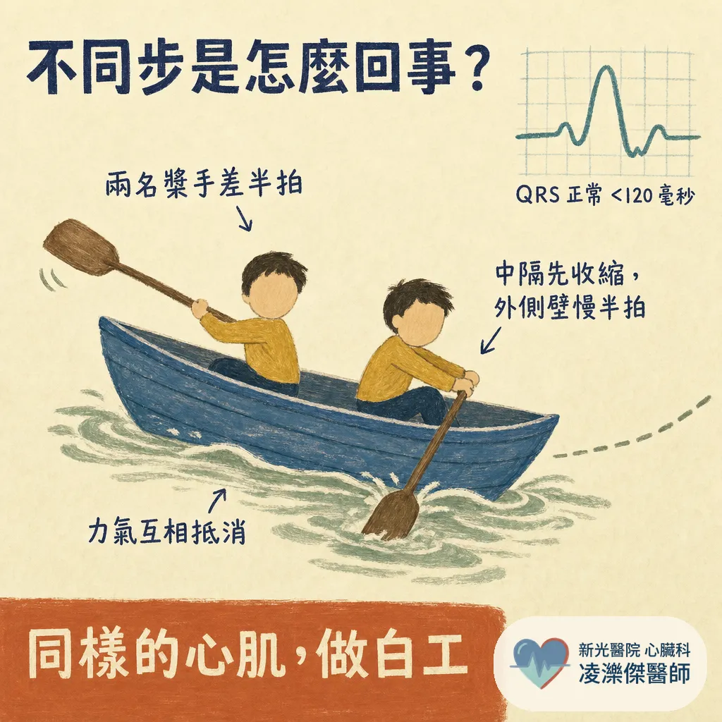 為什麼你需要心臟再同步治療(CRT)?藥都吃到位了還是喘,三條導線的節律器在做什麼 圖卡 3