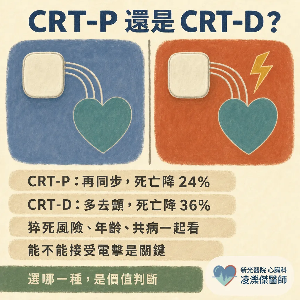 為什麼你需要心臟再同步治療（CRT）？藥都吃到位了還是喘，三條導線的節律器在做什麼 圖卡 7