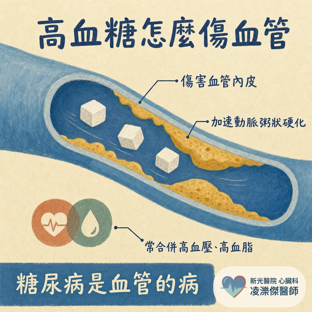 糖尿病為什麼傷心臟?血糖之外更要一起顧的三件事 圖卡 2