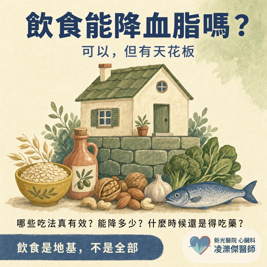 飲食控制可以降血脂嗎?可以降,但有天花板 圖卡 1