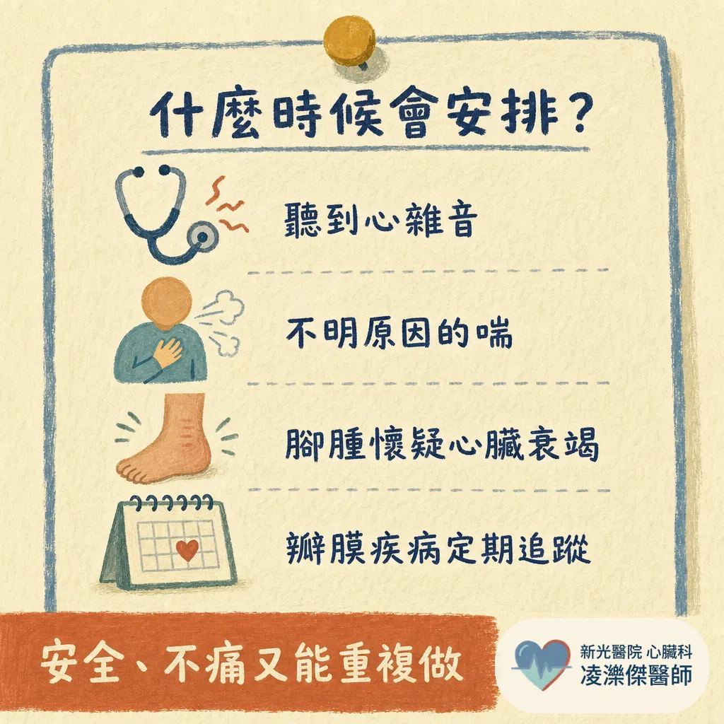 心臟超音波在看什麼?檢查流程、射出分率EF、瓣膜逆流一次搞懂 圖卡 4