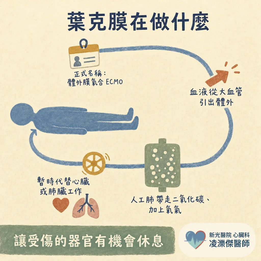 為什麼葉克膜不是一種「治療」?認識 ECMO:它能做什麼、不能做什麼 圖卡 2