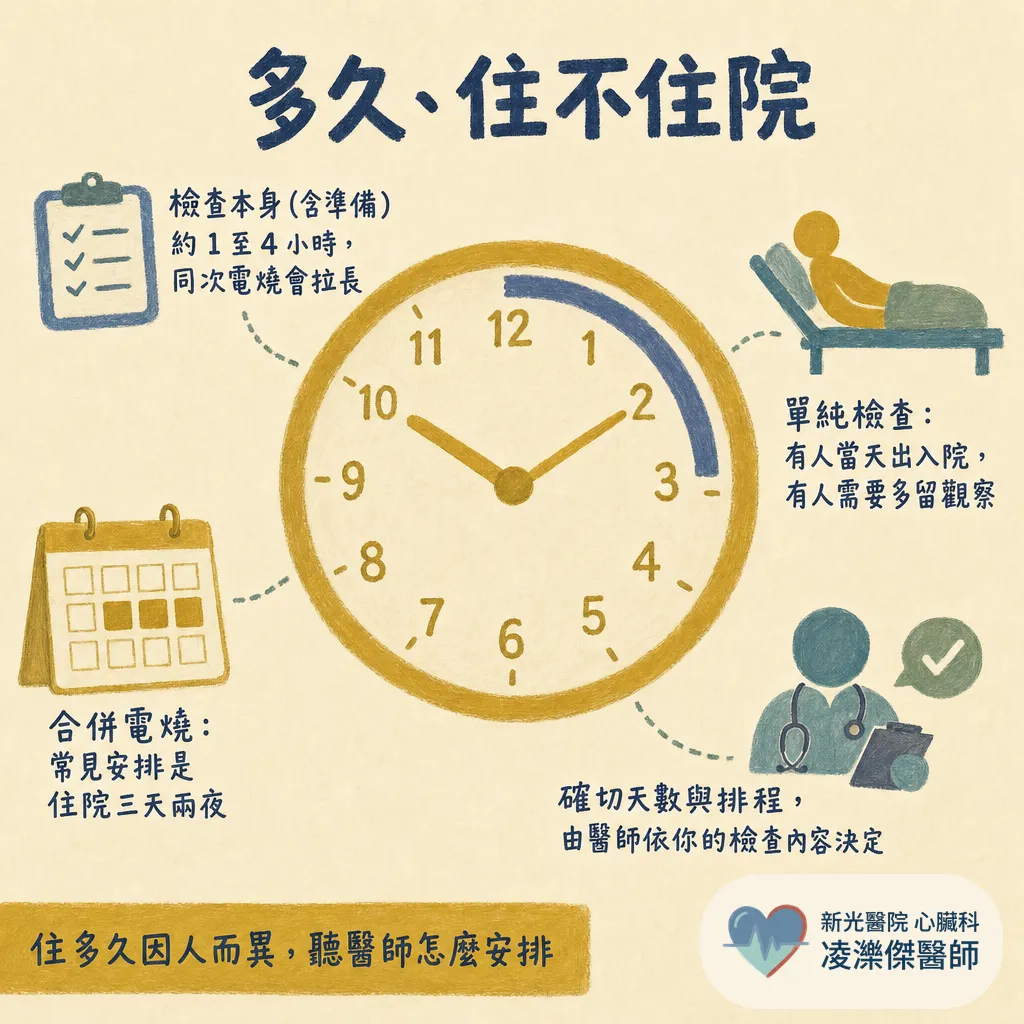 心臟電生理檢查(EPS)會痛嗎?多久、要不要住院,和電燒差在哪 圖卡 5