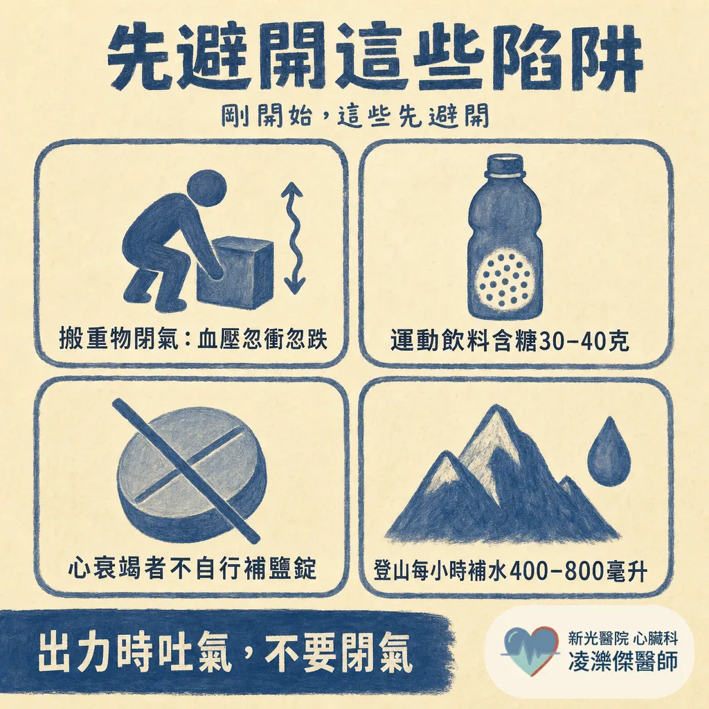 心臟病人怎麼開始運動?從走路到重訓,一頁看懂安全的起步順序 圖卡 4