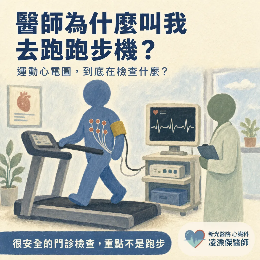 運動心電圖檢查是什麼?醫師為什麼叫我去跑跑步機 圖卡 1