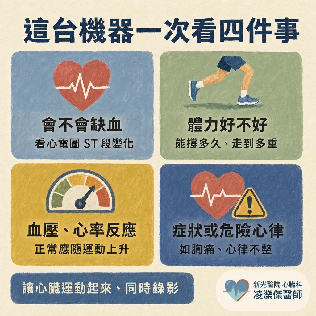 運動心電圖檢查是什麼?醫師為什麼叫我去跑跑步機 圖卡 2
