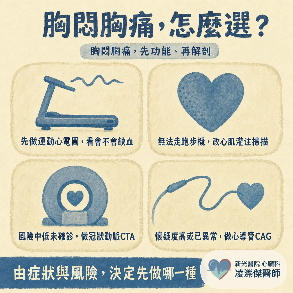 心臟檢查全指南:心電圖、心臟超音波到心導管,醫師教你分清楚該做哪一種 圖卡 3