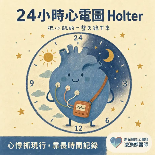 24 小時心電圖（Holter）是什麼？怎麼戴、能不能洗澡、報告怎麼看