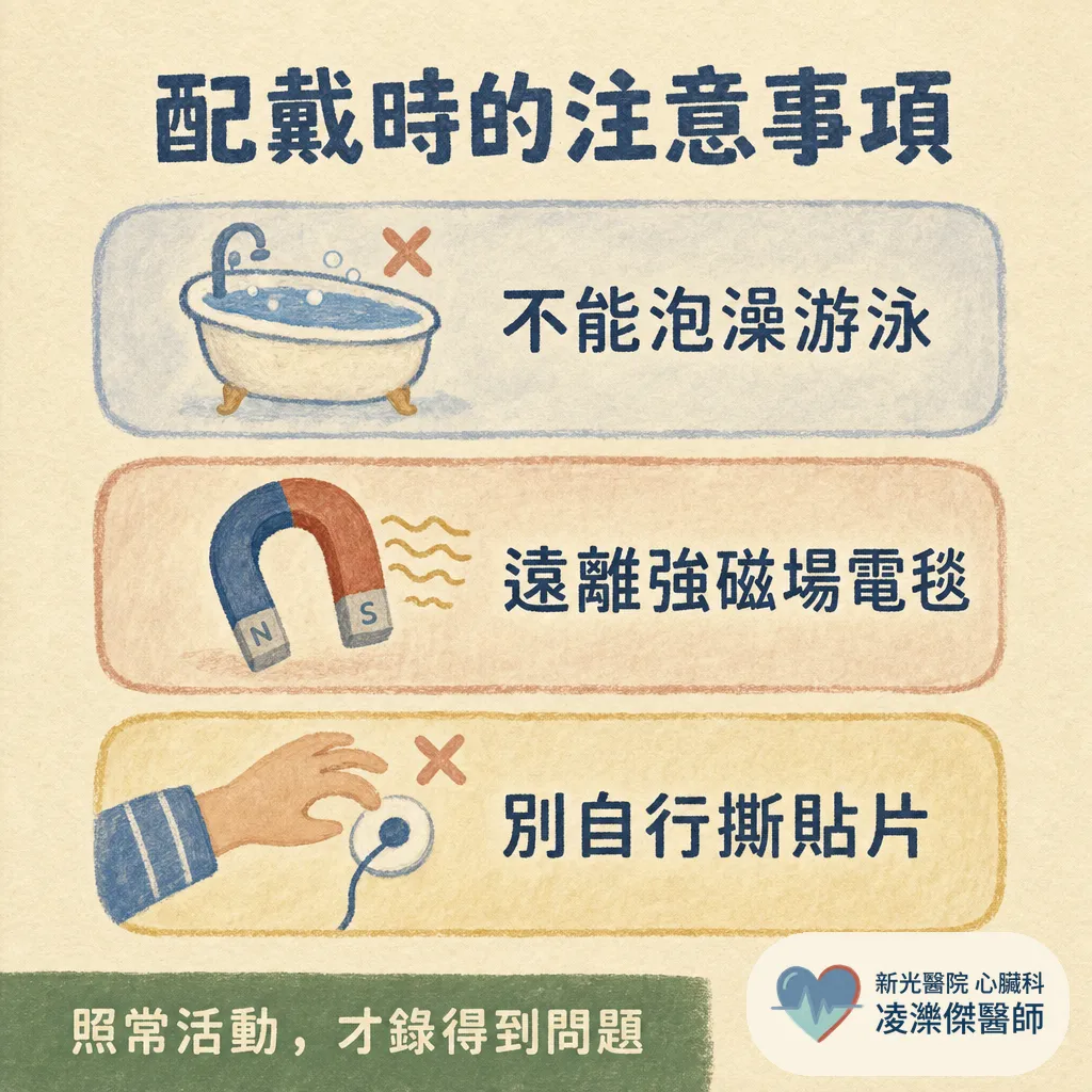 24 小時心電圖(Holter)是什麼?怎麼戴、能不能洗澡、報告怎麼看 圖卡 4