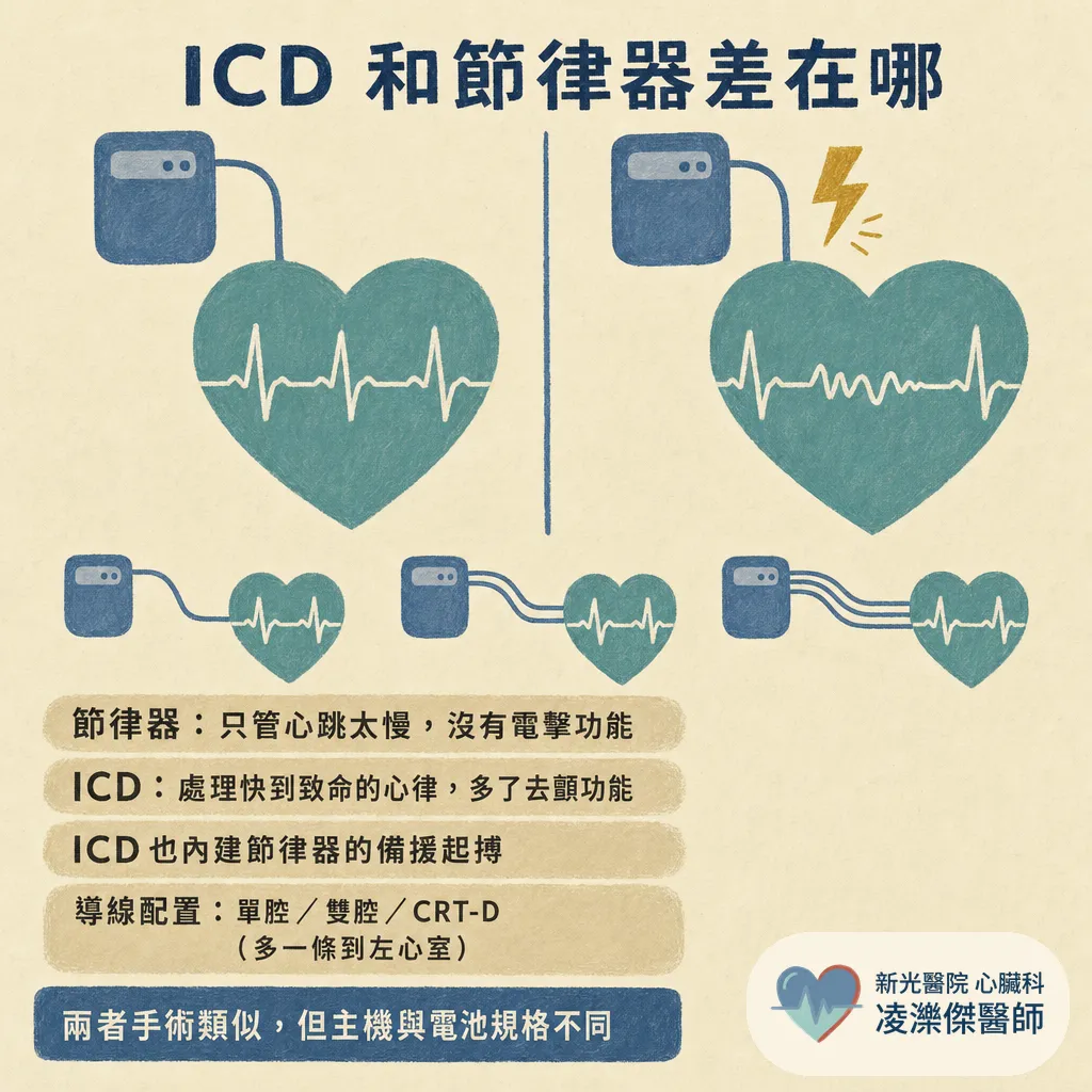植入式去顫器(ICD)是什麼?誰該裝、被電到是什麼感覺、開車與運動限制 圖卡 3