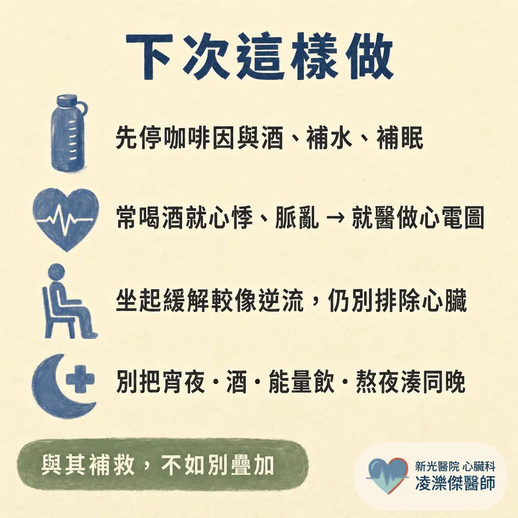 昨晚喝了又熬夜，今天心跳好快？隔天心悸胸悶的「疊加」原因 圖卡 6