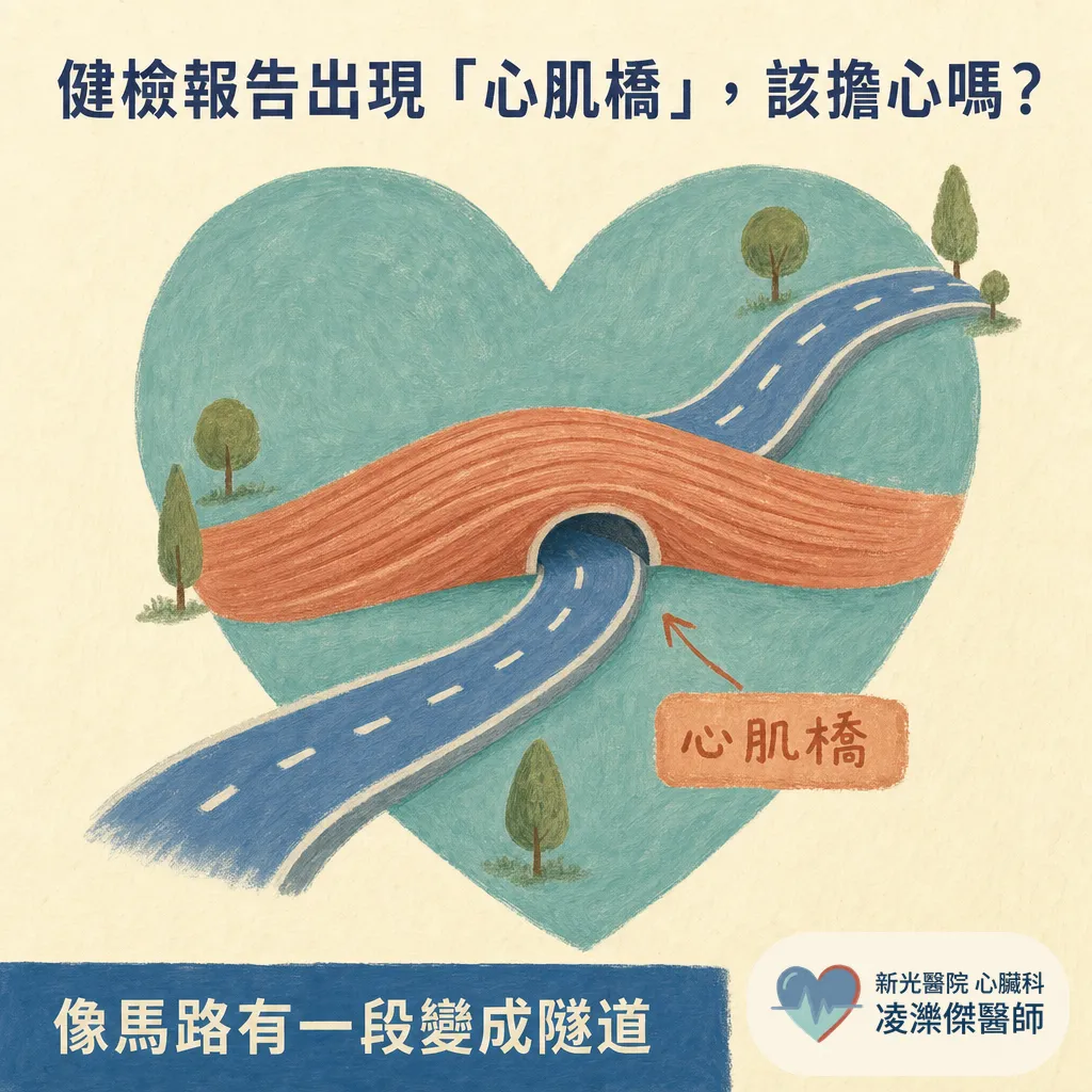 健檢報告出現「心肌橋」,該擔心嗎?心肌橋是什麼、要不要治療一次看懂 圖卡 1