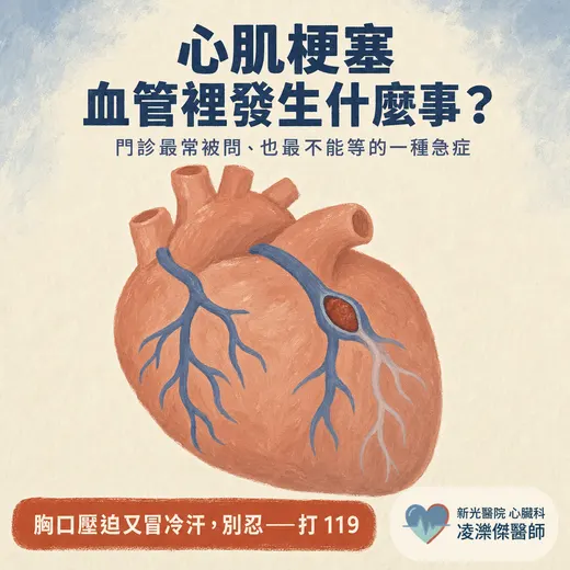 心肌梗塞的成因是什麼？血管裡到底發生什麼事