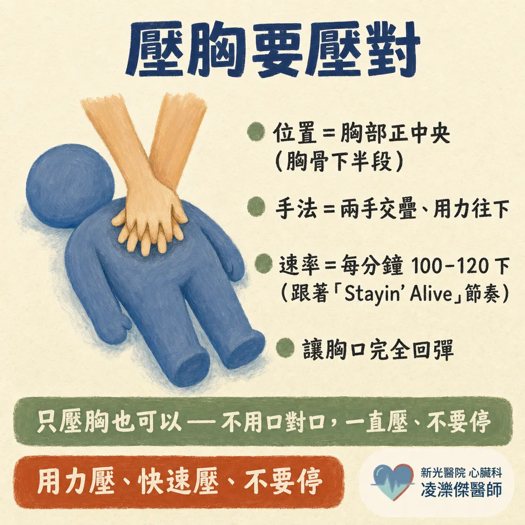 家人突然倒下、叫不醒又沒呼吸?認識 OHCA 院外心臟驟停與第一分鐘該做的事 圖卡 5