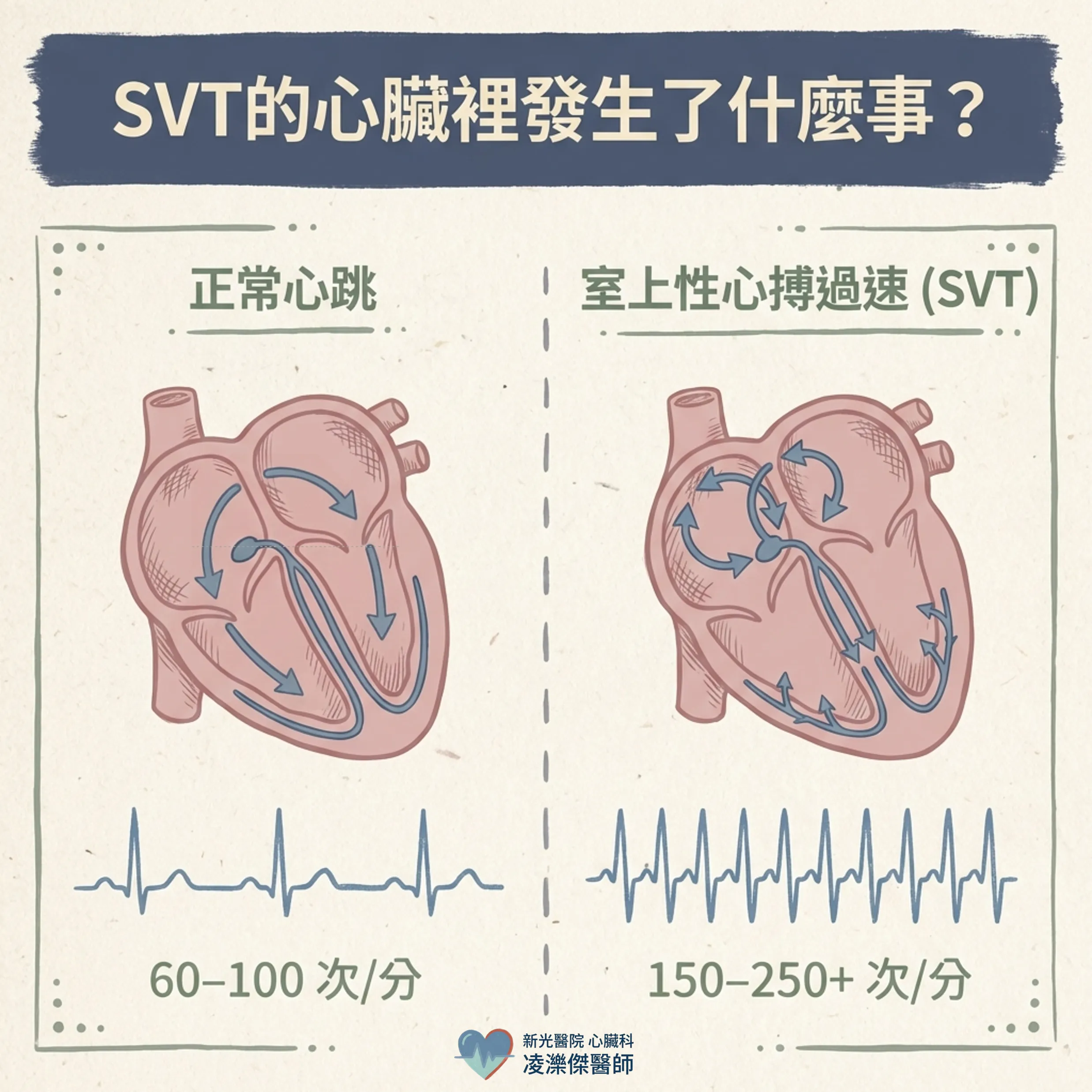 心跳突然飆到 150–200:認識陣發性上心室頻脈(PSVT) 圖卡 2