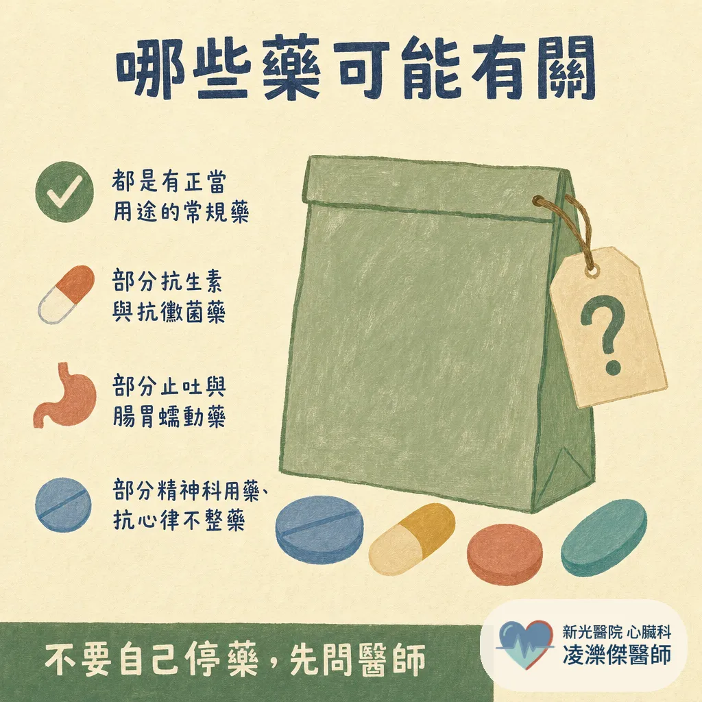 心電圖說我「QT 延長」，危險嗎？哪些藥有關、該怎麼辦 圖卡 5