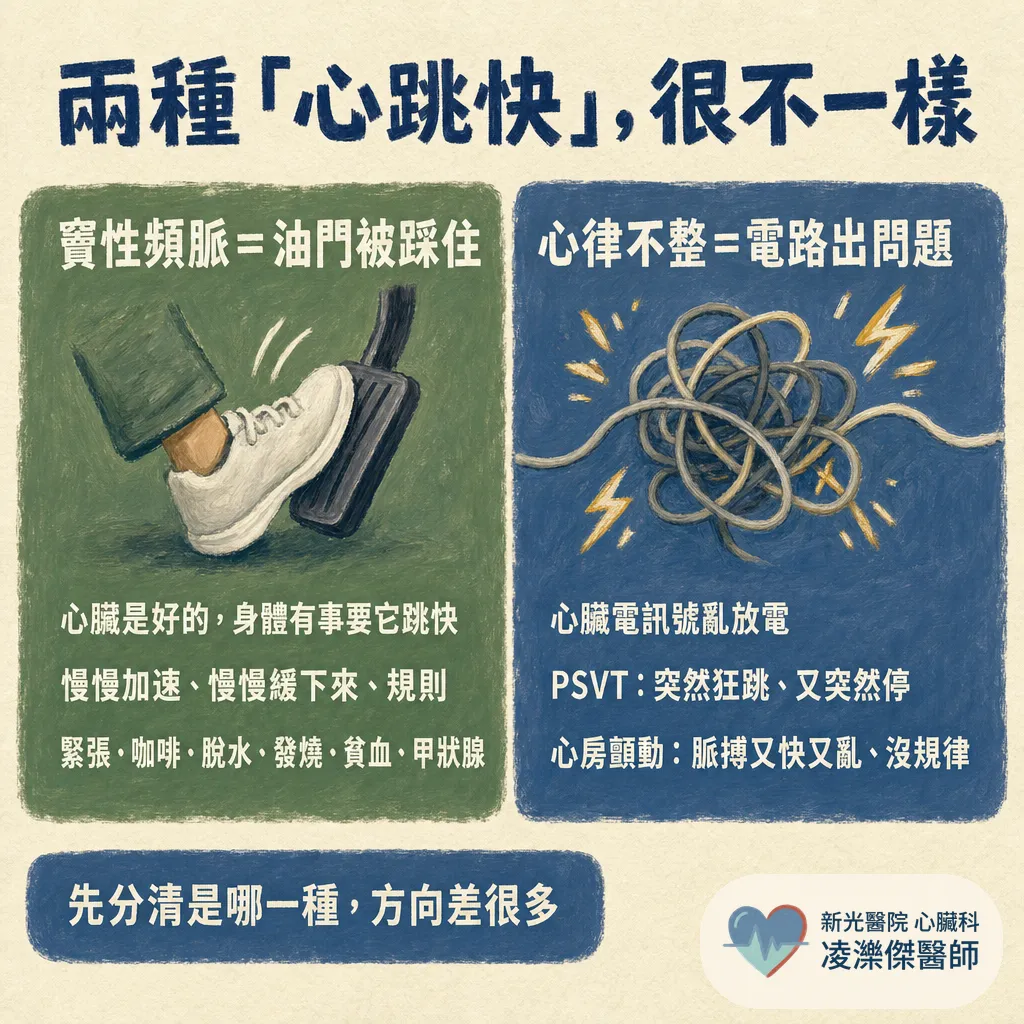 平常心跳偏快，需要處理嗎？先分清「油門」還是「電路」 圖卡 3