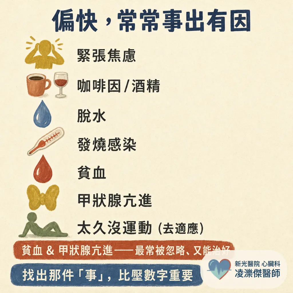 平常心跳偏快，需要處理嗎？先分清「油門」還是「電路」 圖卡 4
