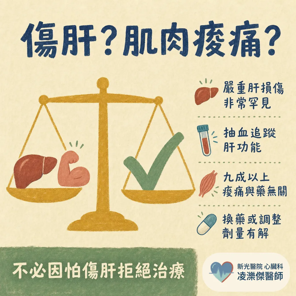 降膽固醇藥(statin)傷肝、肌肉痠痛?膽固醇正常能停藥嗎?醫師一次解答 圖卡 3