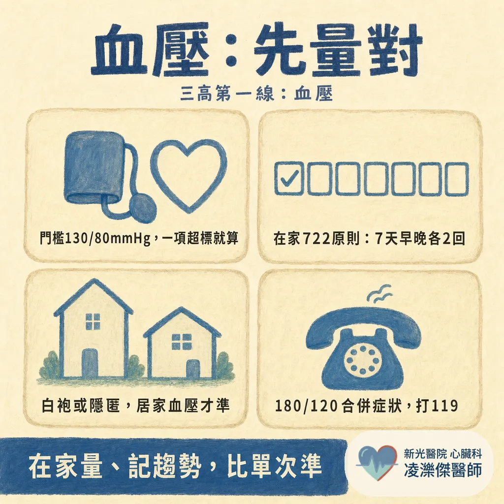 三高總整理：血壓、血脂、血糖到體重，心臟科醫師的控制優先順序 圖卡 2