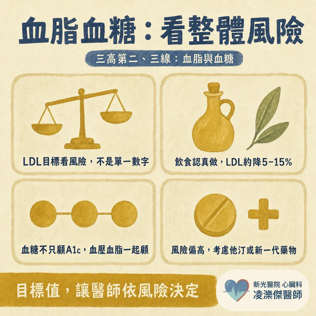 三高總整理:血壓、血脂、血糖到體重,心臟科醫師的控制優先順序 圖卡 3