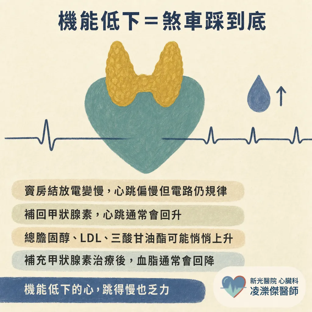甲狀腺與心臟有關？甲亢傷心、機能低下也傷心，一次看懂雙軌機制 圖卡 4