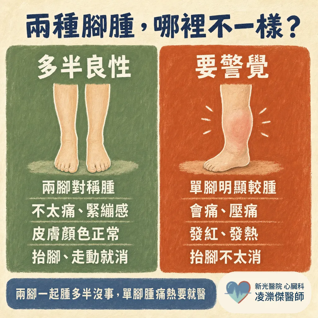 下飛機腳腫，是正常還是血栓？——分辨重力性水腫與 DVT 警訊 圖卡 2