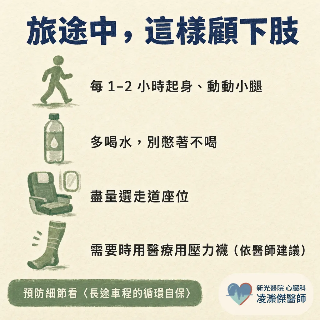 下飛機腳腫，是正常還是血栓？——分辨重力性水腫與 DVT 警訊 圖卡 6