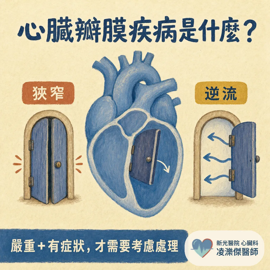心臟瓣膜疾病是什麼?主動脈瓣狹窄、二尖瓣逆流症狀與治療白話解說 圖卡 1