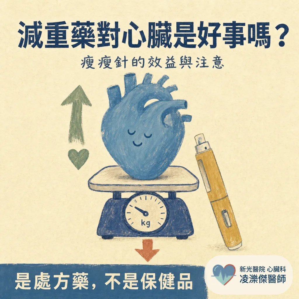 減重藥對心臟是好事嗎?「瘦瘦針」的心血管效益與該注意的事,心臟科醫師一次說清楚 圖卡 1